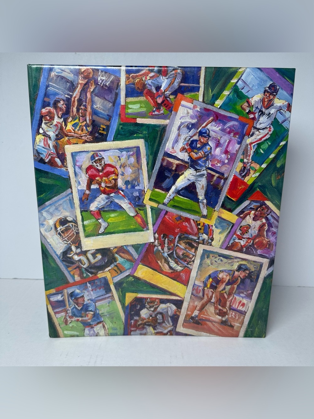 VTG 1992 Hallmark Sports 3 Ring Refillable Photo Album Memory Book-Double Pages